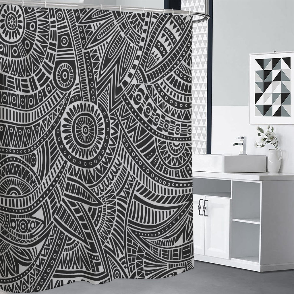 Hawaii Polynesian Tribal Print Shower Curtain