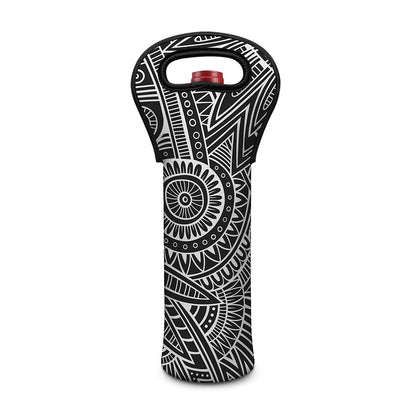 Hawaii Polynesian Tribal Print Single Neoprene Wine Tote