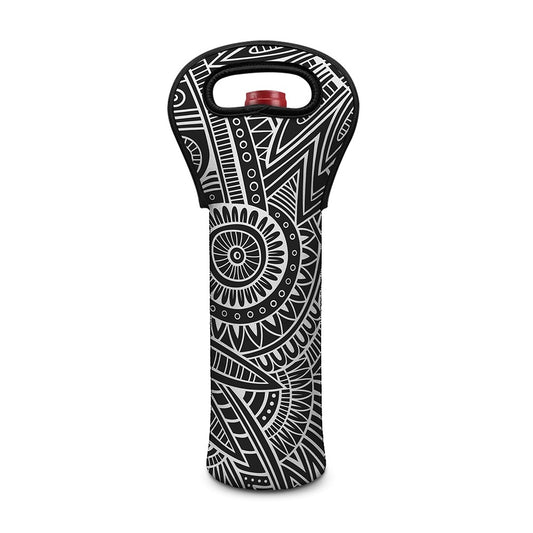 Hawaii Polynesian Tribal Print Single Neoprene Wine Tote