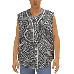 Hawaii Polynesian Tribal Print Sleeveless Baseball Jersey