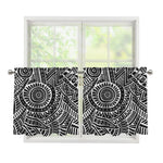 Hawaii Polynesian Tribal Print Tier Curtains