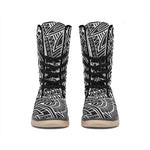 Hawaii Polynesian Tribal Print Winter Boots