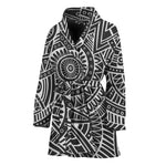 Hawaii Polynesian Tribal Print Women's Bathrobe