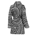 Hawaii Polynesian Tribal Print Women's Bathrobe