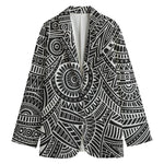 Hawaii Polynesian Tribal Print Women's Cotton Blazer