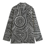Hawaii Polynesian Tribal Print Women's Cotton Blazer