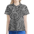 Hawaii Polynesian Tribal Print Women's Polo Shirt