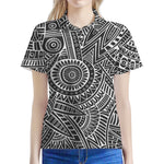 Hawaii Polynesian Tribal Print Women's Polo Shirt