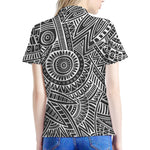 Hawaii Polynesian Tribal Print Women's Polo Shirt