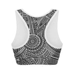 Hawaii Polynesian Tribal Print Women's Sports Bra