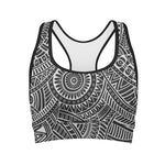 Hawaii Polynesian Tribal Print Women's Sports Bra