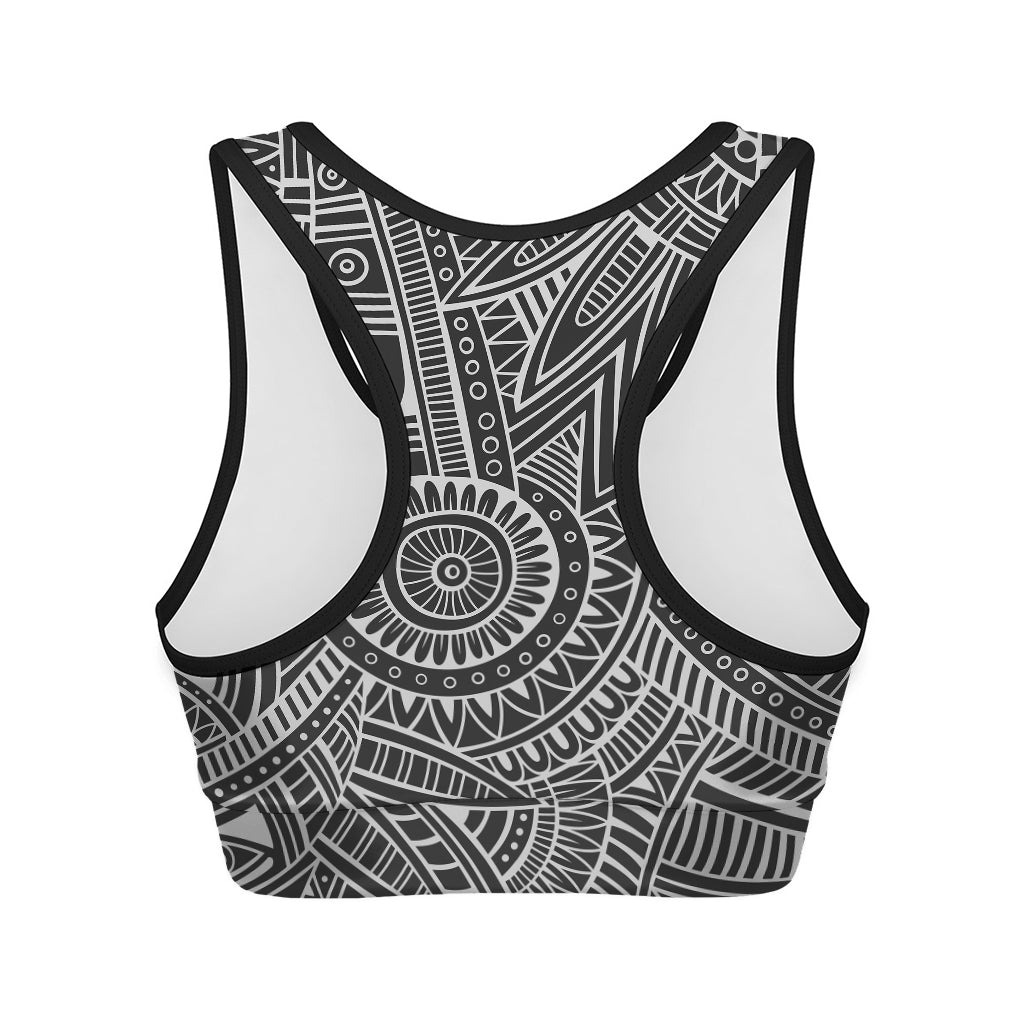 Hawaii Polynesian Tribal Print Women's Sports Bra