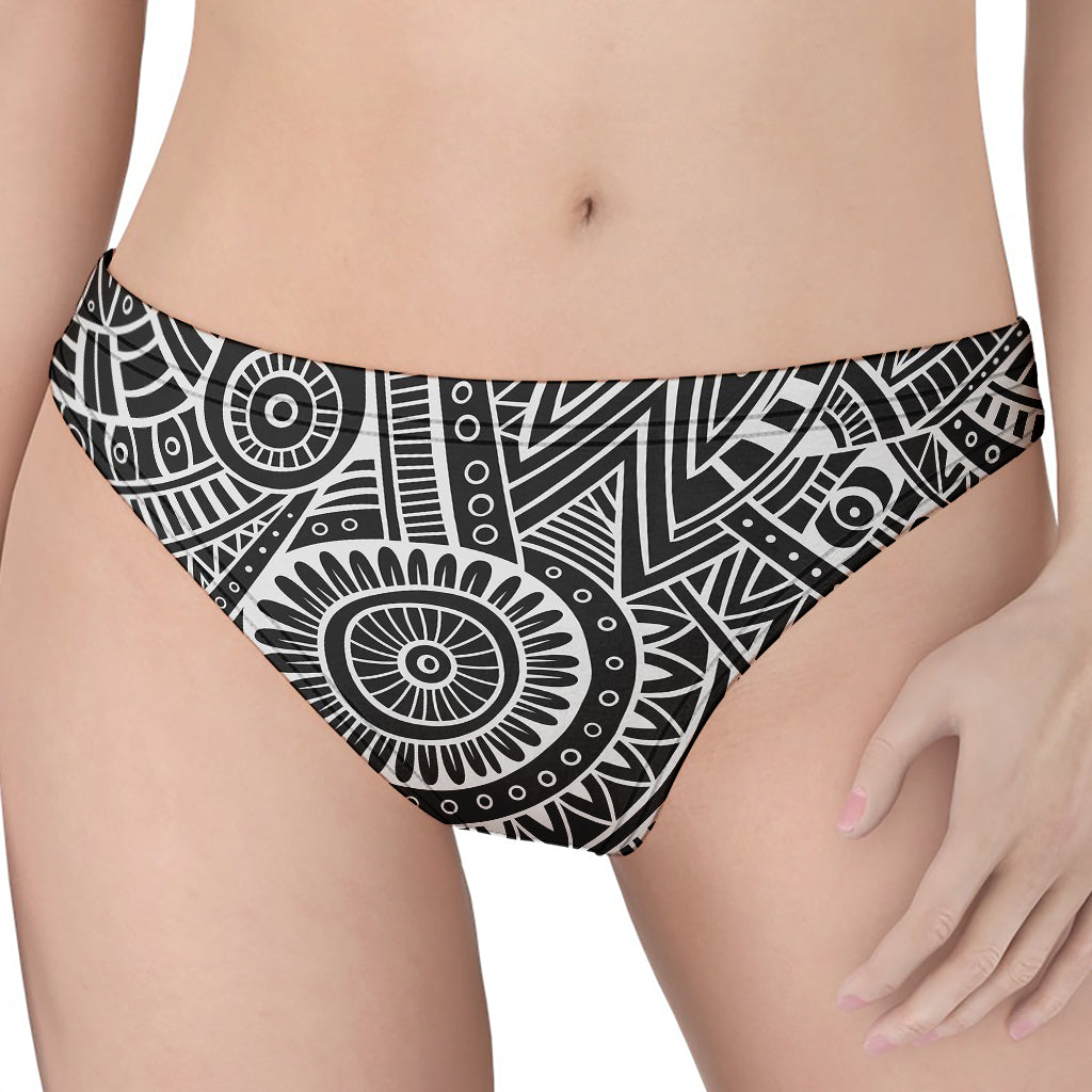 Hawaii Polynesian Tribal Print Women's Thong