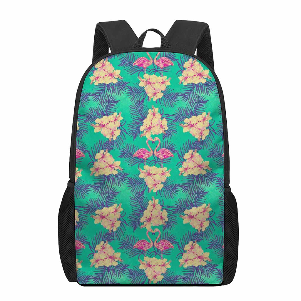 Hawaii Tropical Paradise Pattern Print 17 Inch Backpack