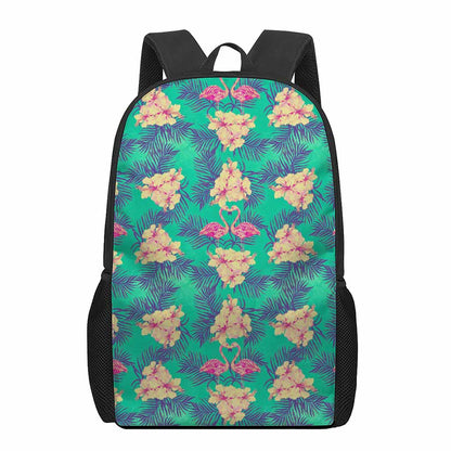 Hawaii Tropical Paradise Pattern Print 17 Inch Backpack