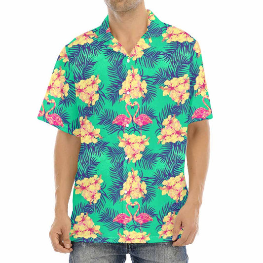 Hawaii Tropical Paradise Pattern Print Aloha Shirt
