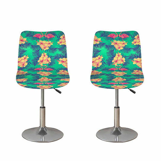 Hawaii Tropical Paradise Pattern Print Bar Stool Covers
