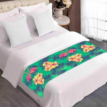 Hawaii Tropical Paradise Pattern Print Bed Runner