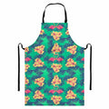 Hawaii Tropical Paradise Pattern Print Bib Apron With Pocket