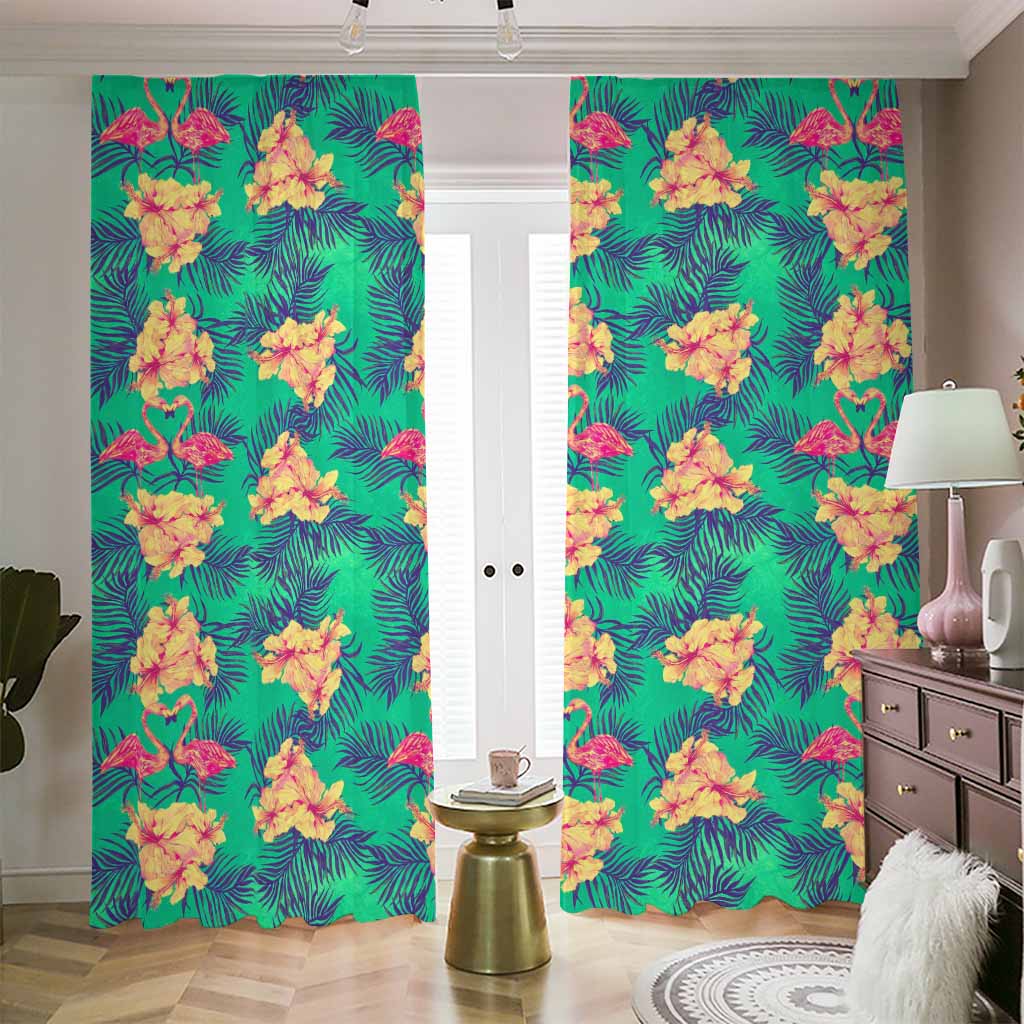 Hawaii Tropical Paradise Pattern Print Blackout Pencil Pleat Curtains