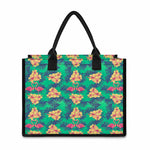 Hawaii Tropical Paradise Pattern Print Canvas Tote Bag