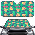 Hawaii Tropical Paradise Pattern Print Car Windshield Sun Shade