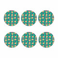 Hawaii Tropical Paradise Pattern Print Coaster Set
