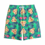 Hawaii Tropical Paradise Pattern Print Cotton Shorts