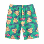 Hawaii Tropical Paradise Pattern Print Cotton Shorts