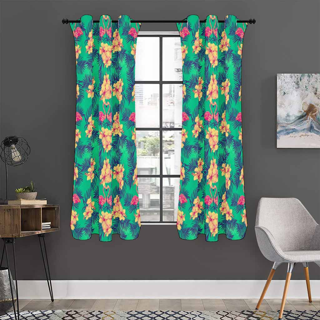 Hawaii Tropical Paradise Pattern Print Curtain