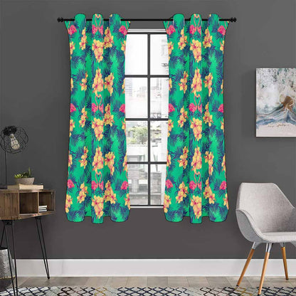 Hawaii Tropical Paradise Pattern Print Curtain