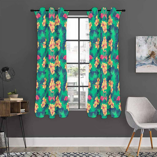 Hawaii Tropical Paradise Pattern Print Curtain