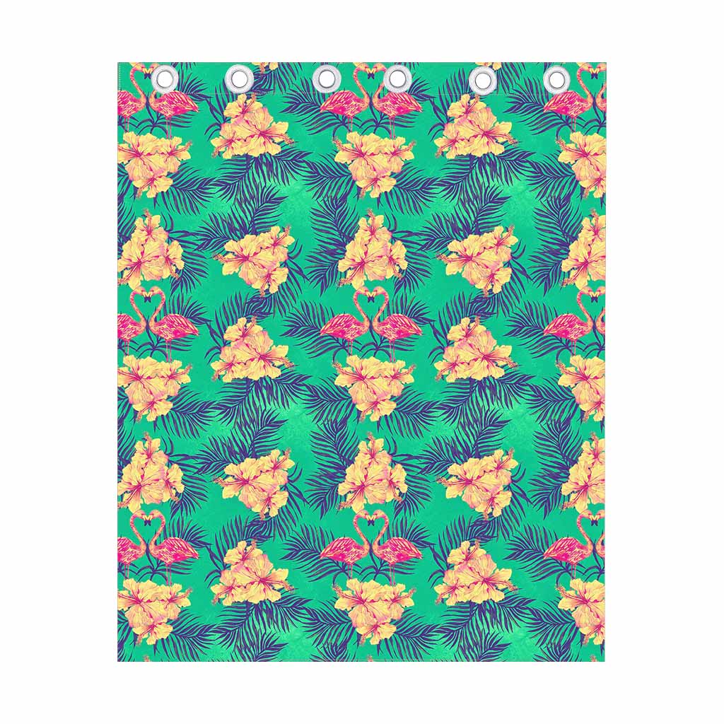 Hawaii Tropical Paradise Pattern Print Curtain