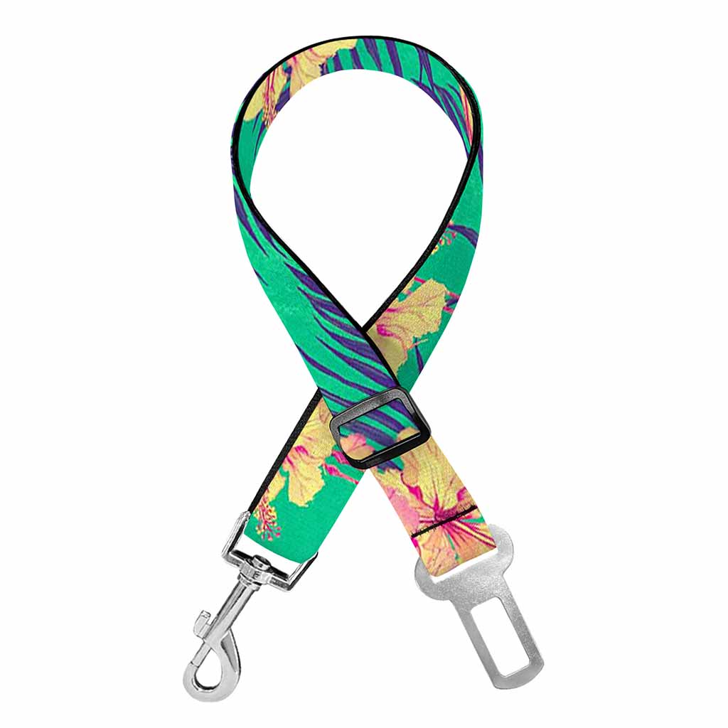 Hawaii Tropical Paradise Pattern Print Dog Seat Belt