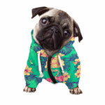 Hawaii Tropical Paradise Pattern Print Dog Zip Up Hoodie