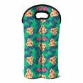 Hawaii Tropical Paradise Pattern Print Double Neoprene Wine Tote