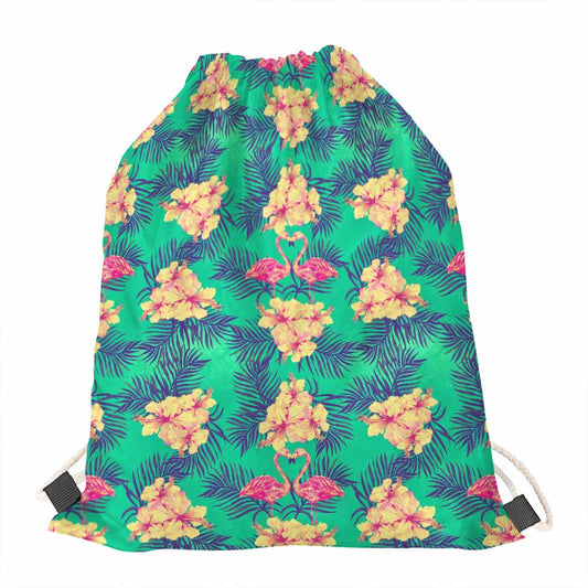 Hawaii Tropical Paradise Pattern Print Drawstring Bag