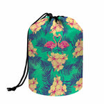 Hawaii Tropical Paradise Pattern Print Drawstring Makeup Bag