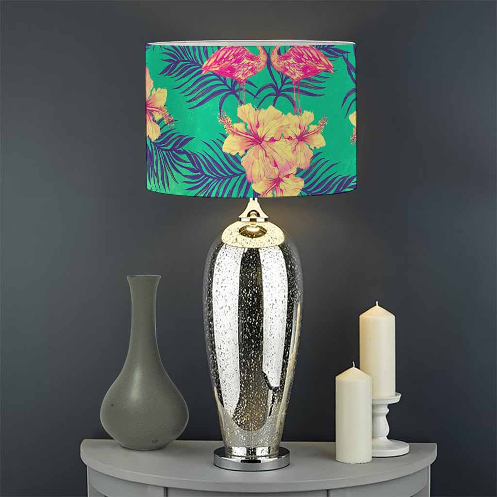 Hawaii Tropical Paradise Pattern Print Drum Lamp Shade