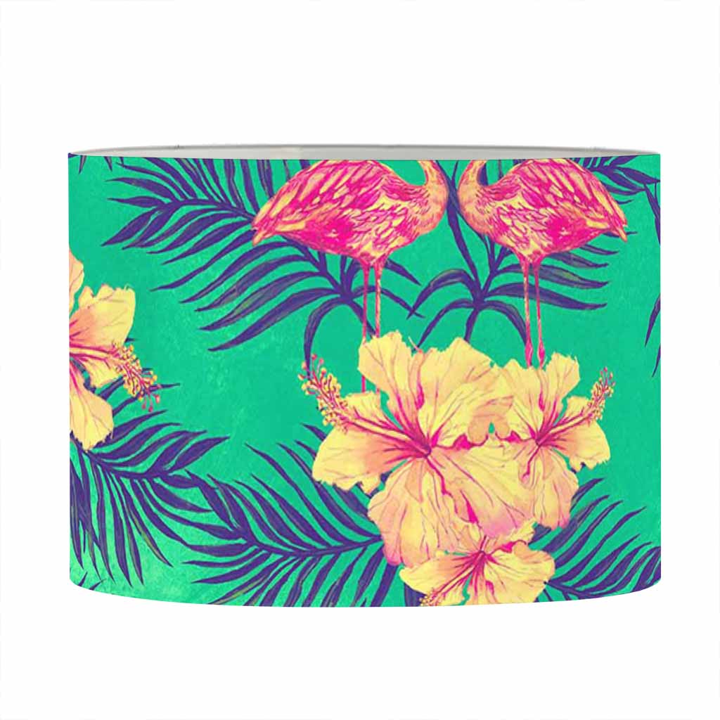 Hawaii Tropical Paradise Pattern Print Drum Lamp Shade