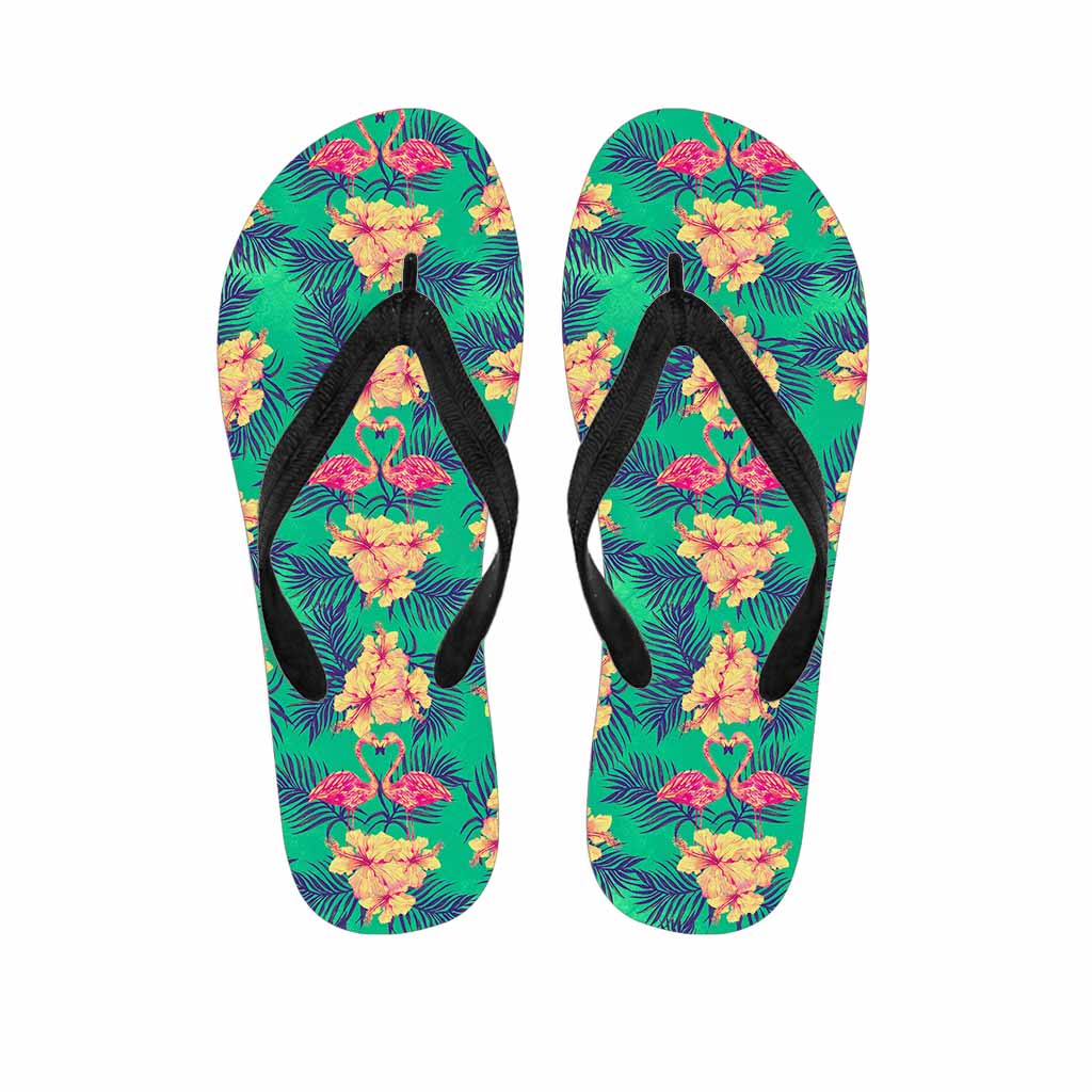 Hawaii Tropical Paradise Pattern Print Flip Flops