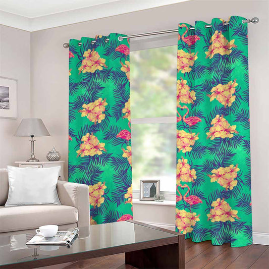 Hawaii Tropical Paradise Pattern Print Grommet Curtains