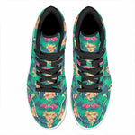 Hawaii Tropical Paradise Pattern Print High Top Leather Sneakers