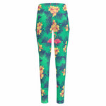 Hawaii Tropical Paradise Pattern Print High-Waisted Pocket Leggings
