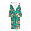 Hawaii Tropical Paradise Pattern Print Hooded Bathrobe