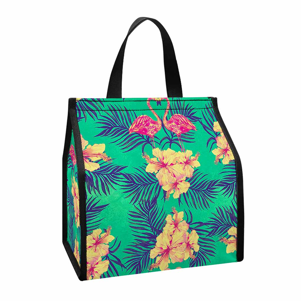 Hawaii Tropical Paradise Pattern Print Insulated Lunch Tote