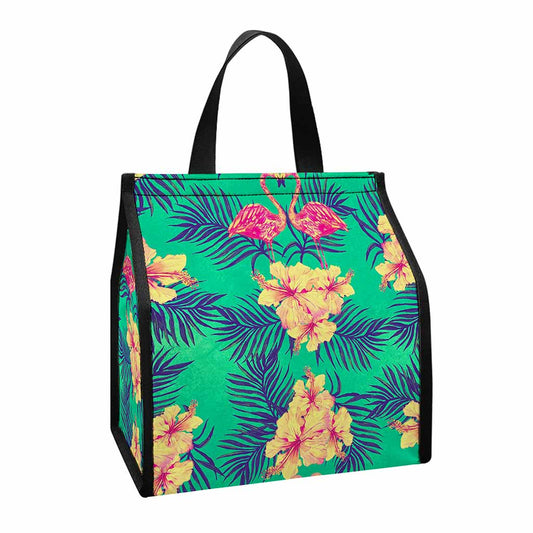 Hawaii Tropical Paradise Pattern Print Insulated Lunch Tote