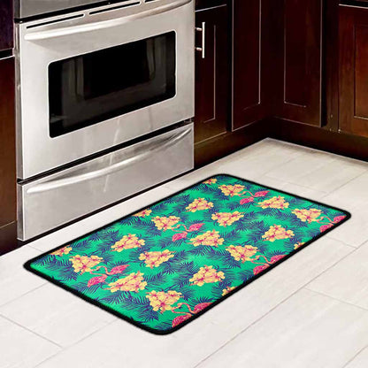 Hawaii Tropical Paradise Pattern Print Kitchen Mat