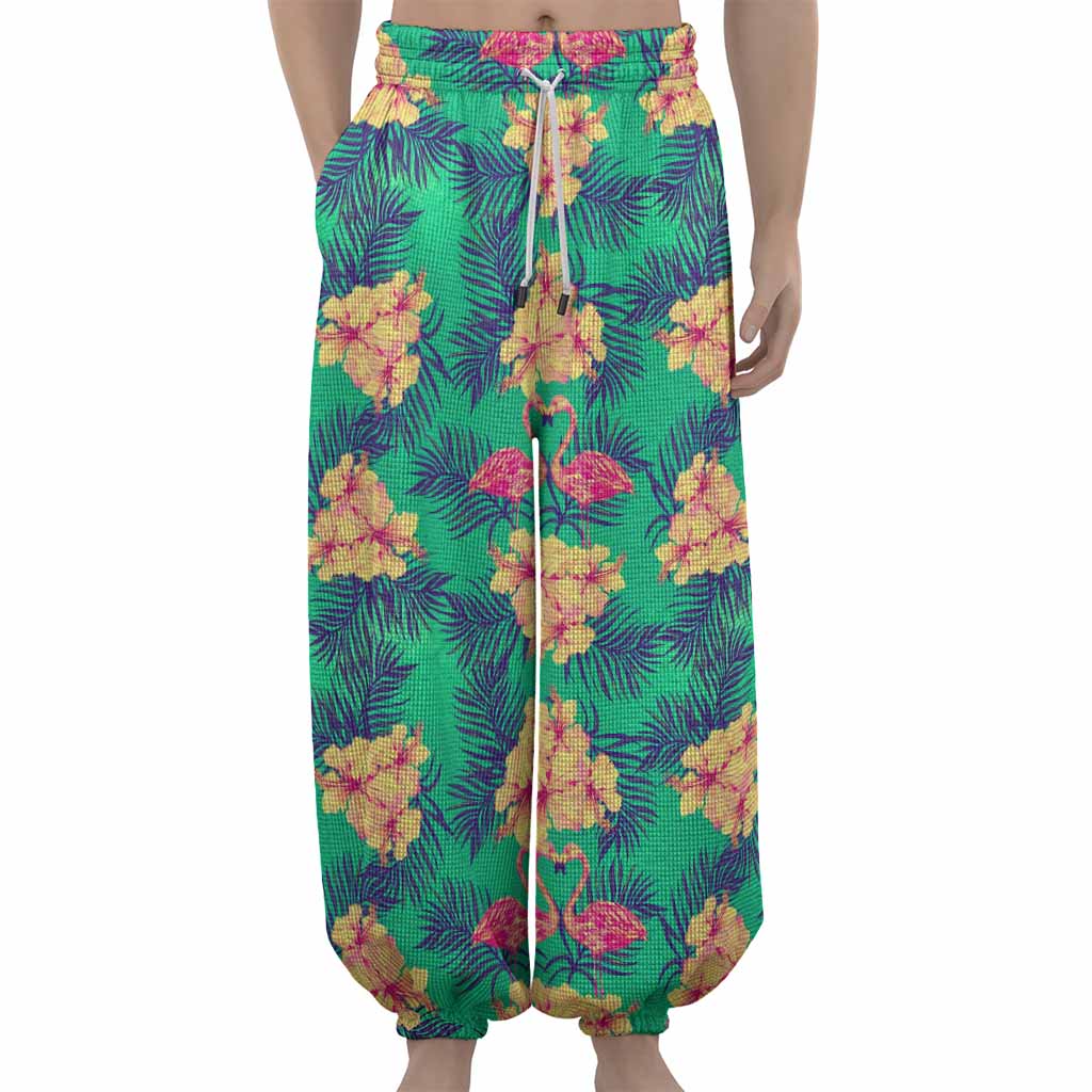 Hawaii Tropical Paradise Pattern Print Lantern Pants