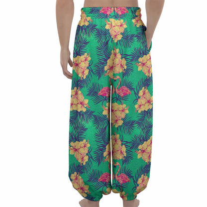 Hawaii Tropical Paradise Pattern Print Lantern Pants